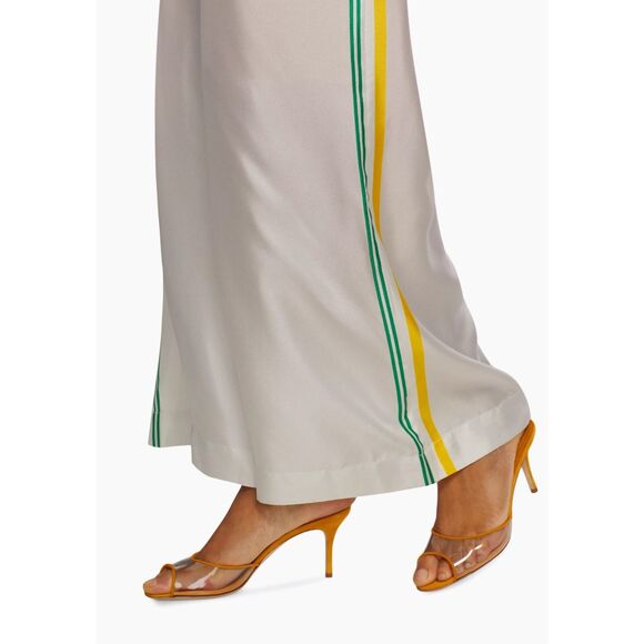 NWT Casablanca Side Stripe Ombre Effect Silk Wide Leg Pants in Pink Size 42 $106 - Picture 5 of 11